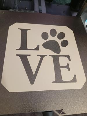 Dog Love - Stencil template
