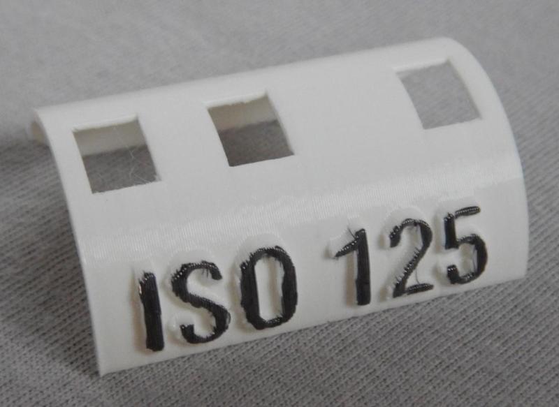 Schablone für DX-Code ISO 125; Template for DX code ISO 125