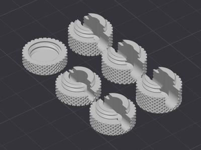 Knurled Cable Clips - Circular Wire Mounts 3-6mm