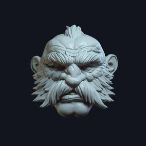 Dwarf v1- Custom Action Figure Head