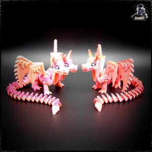 Fire Dragon + 2-Headed Version! - Articulated - No supports - separated Eyes Version