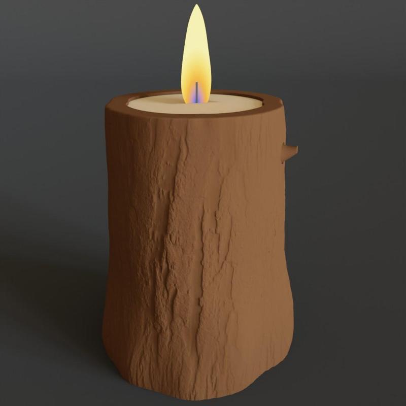 Tree Trunk candle holder