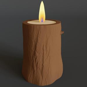 Tree Trunk candle holder