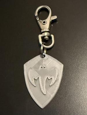 Koenigsegg Ghost Logo Shield Keychain