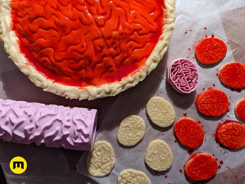 Brain Texture Roller Cookie Cutter