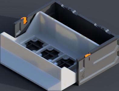 GEN2 2x1 Gridfinity Magnet Double Drawer - MEDIUM