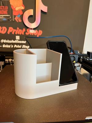 Desk organizer with phone holder - Print in place