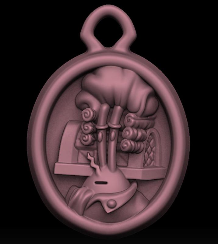 Eugene Krabs Bas-relief Keychain Sponge Bob