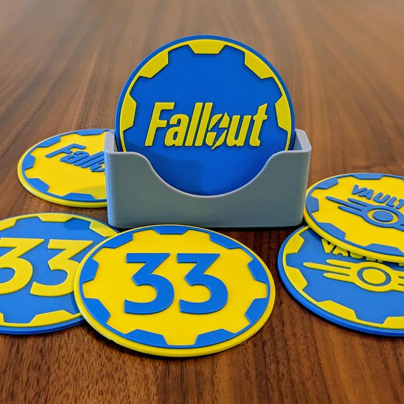 Fallout TV show inspired coasters.