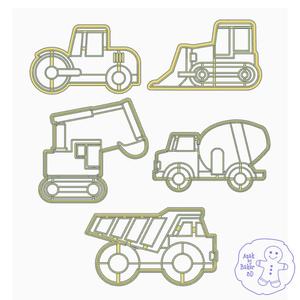 Construction Cars Cookie Cutter Set