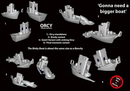ORCY. Jaws inspired Binky set.