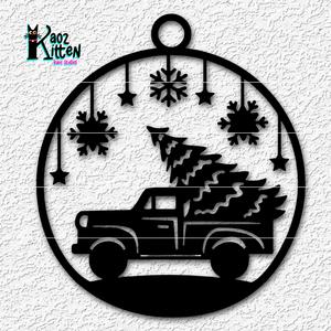 little xmas truck wall art christmas ornament