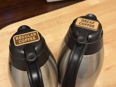 Carafe labels