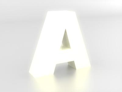 Decorative letters A-Z (Sans-Serif), LED light