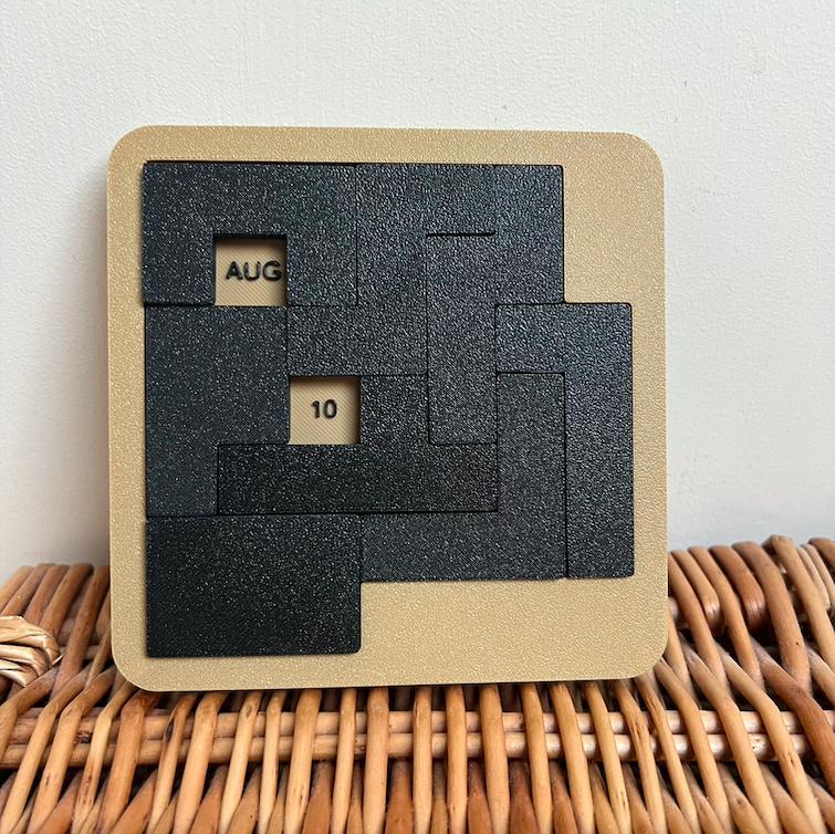 Puzzle Calendar for Single Extruder