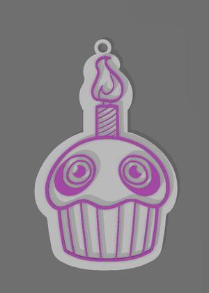 CHIKA (FNAF) CUP CAKE KEYCHAIN