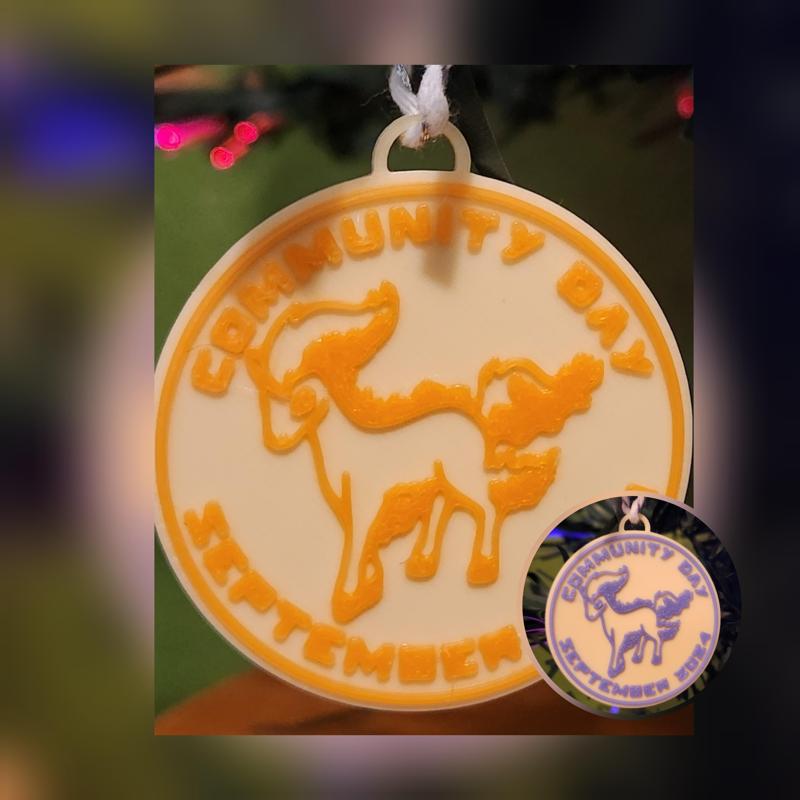 Pokemon Go Community Day #91 coin - Ponyta Ornament
