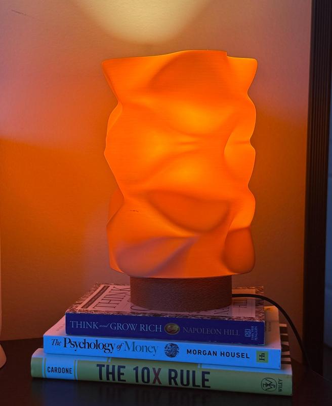 Abstract Crumpled Lamp - Unique Modern Desk Lamp