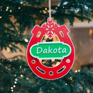 Christmas Ornament: Custom Horse Shoe Ornament