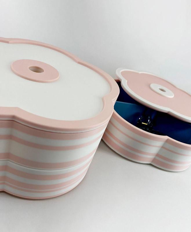 Ume L60 Stacking Containers Bathroom Organizers Cherry Blossoms
