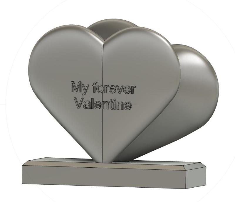 Valentine intertwined hearts