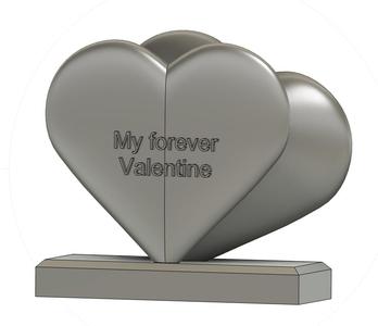 Valentine intertwined hearts