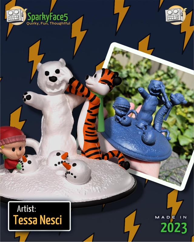 Calvin Hobbes Snow Scene