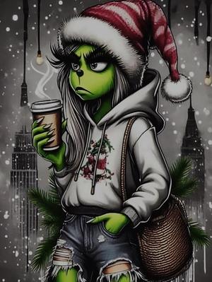 Grungie "Grinch" Girl Lithophane