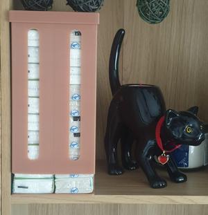 Tissue pack dispenser. Distributeur de paquet de mouchoir en papier