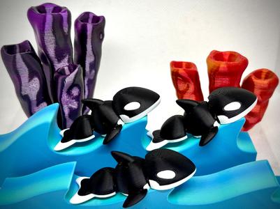 Cute Articulated Baby Orca (Killer Whale)