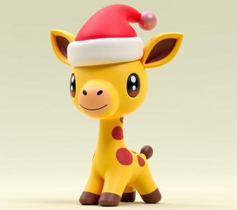 PrintMon Cute Festive Giraffe