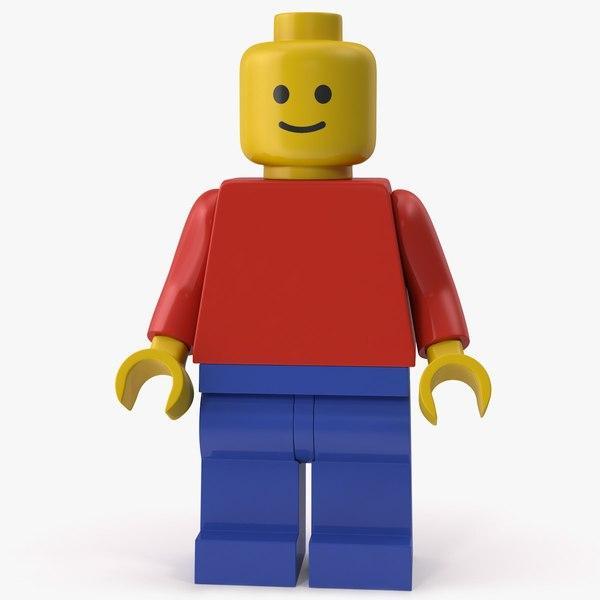 Lego-inspired building block figure multicolor