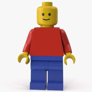 Lego-inspired building block figure multicolor