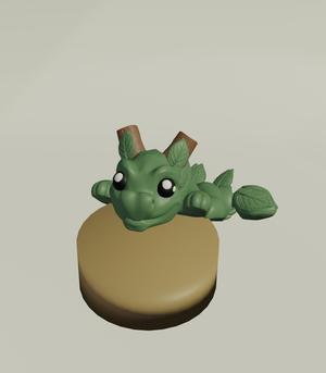 Sprout, Baby Wood Dragon - Articulated Dragon Snap-Flex Fidget (Loose Joints)