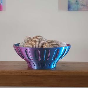High Poly Decorative Bowl - Groove Vessel