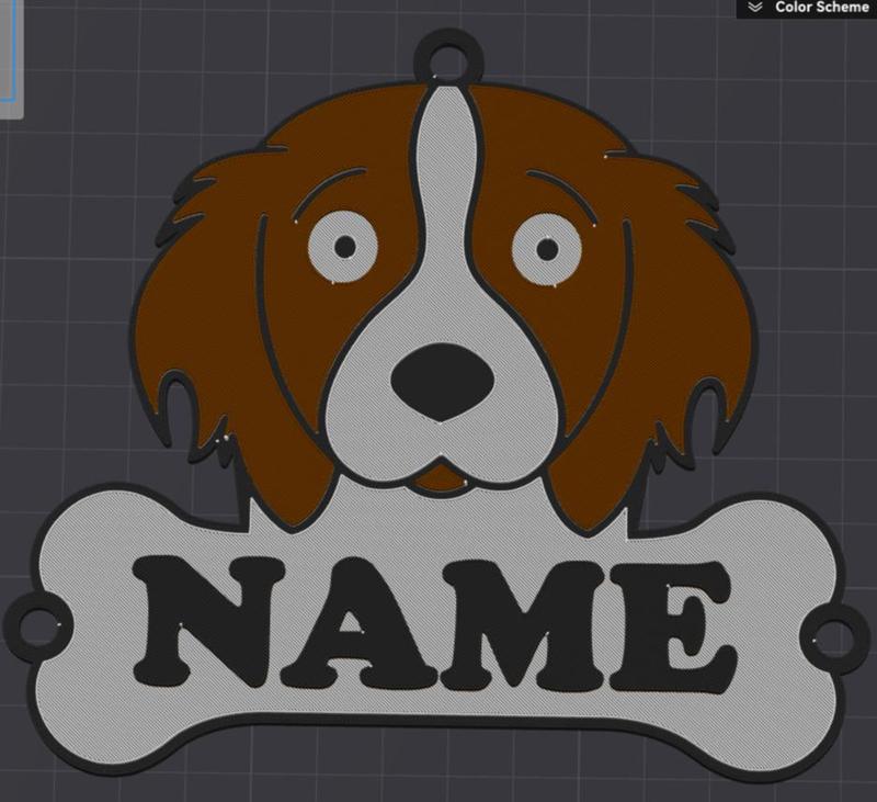 Name Tag Dog ( customizable name )