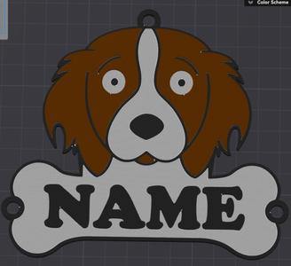Name Tag Dog ( customizable name )