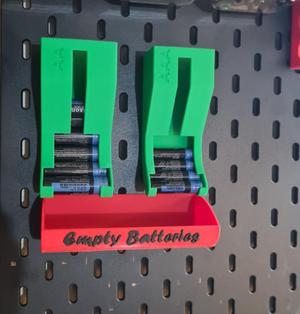 Skadis Battery Dispenser AA, AAA + empty bat- tray
