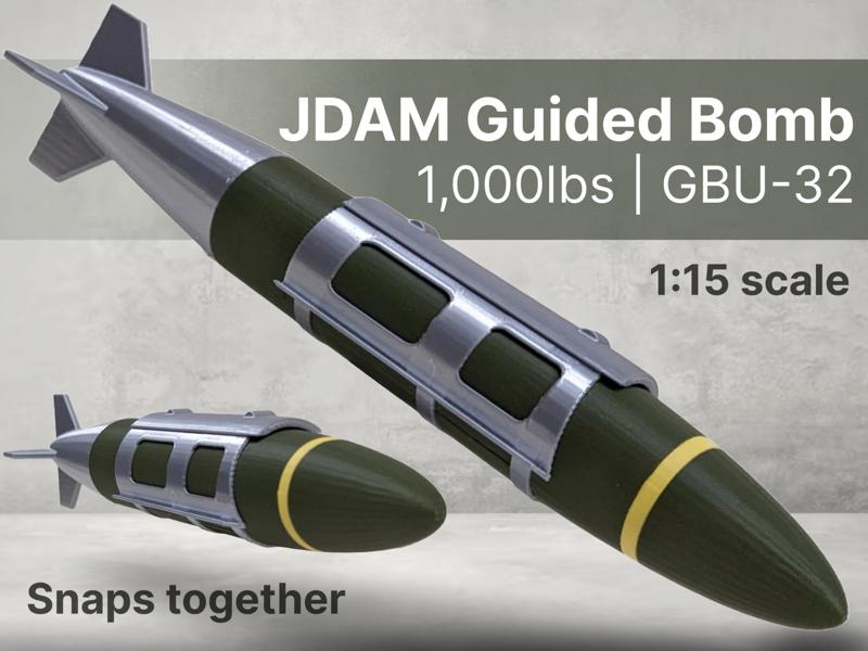 JDAM 1,000lbs Guided Bomb GBU-32 (snaps together)