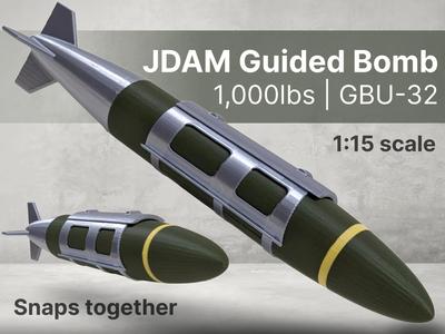 JDAM 1,000lbs Guided Bomb GBU-32 (snaps together)