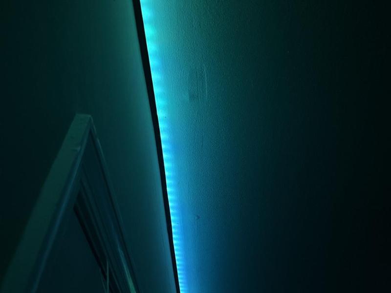 LED Strip 10mm wide 45 degree angle wall mount