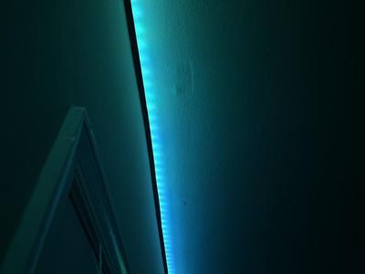 LED Strip 10mm wide 45 degree angle wall mount