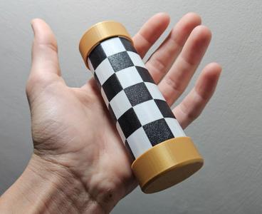 pocket sized rollable chess/checkers set