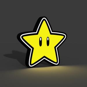 Super Mario Super Star Lightbox LED Lamp