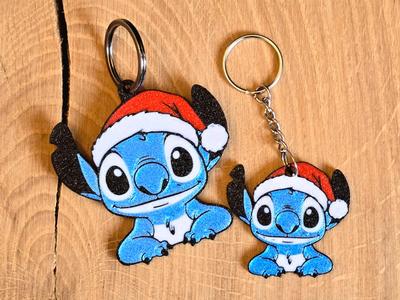 Christmas Stitch ornament and keychain - 4 colors