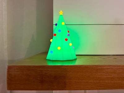 Festive Glow Tree (Remote-Controlled RGBW Puck)