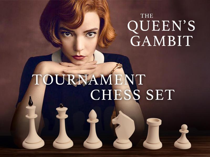 Chess set Queen's Gambit finals 1950's Ussr/Latvia