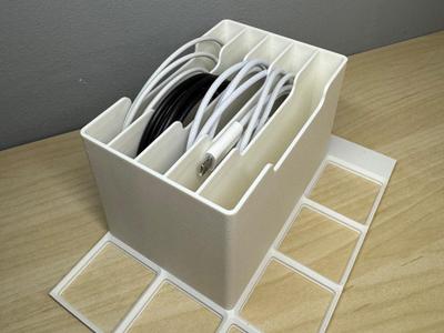 Gridfinity Cable Organizer Box (5 slots)