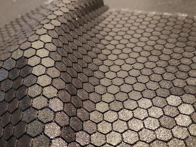 Hexagonal 3D Fabric (with organza)