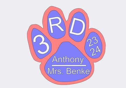 Elementary school desk name tag